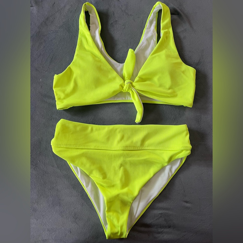SHEIN Neon Yellow Bikini Set